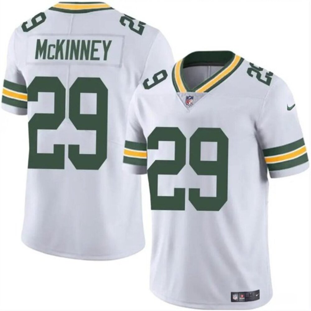 29 Xavier McKinney White Vapor Stitched Jersey